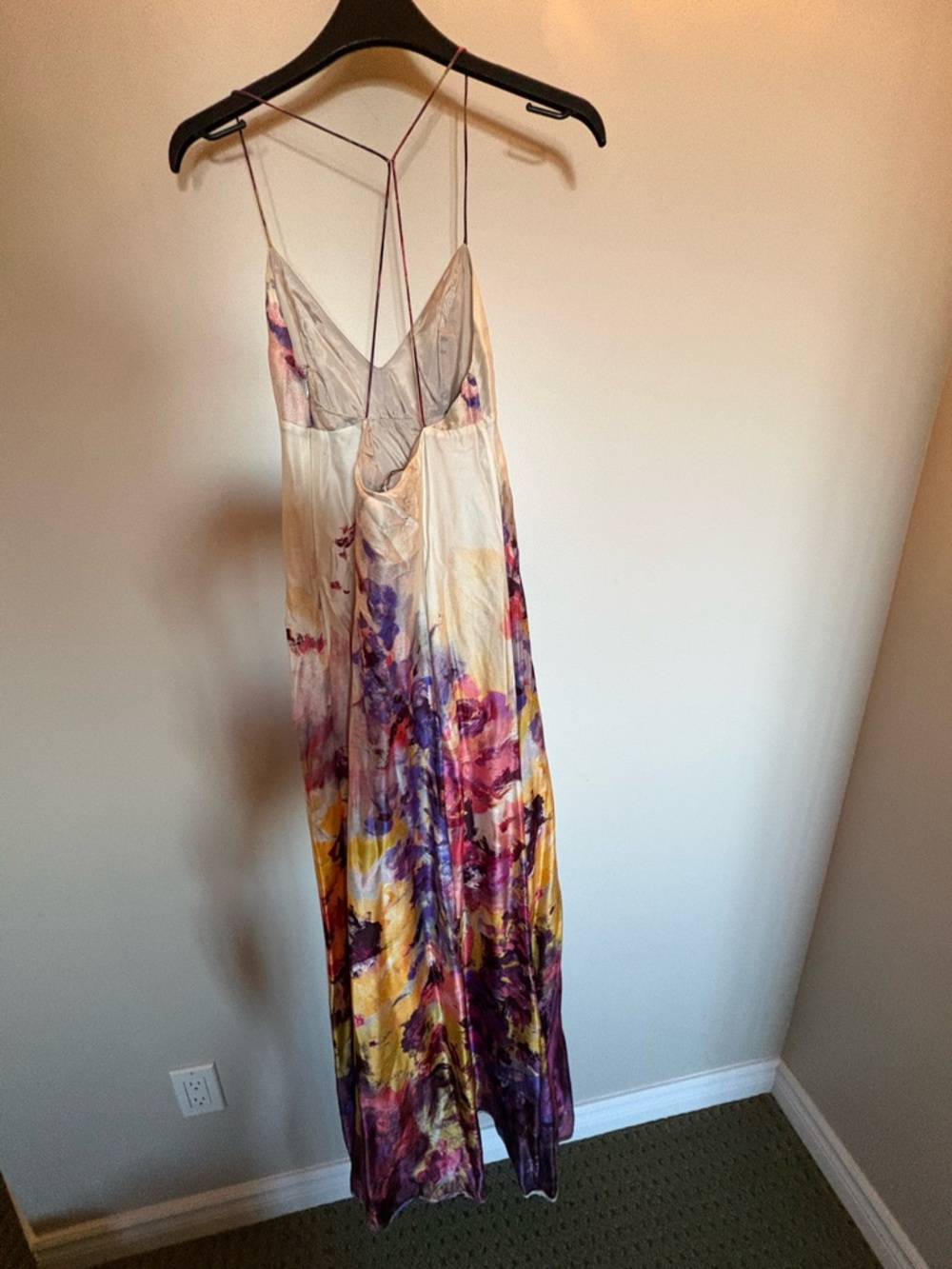 Tiger of Sweden 100 % Silk Floral Slip Dress in Cream and Multicolor size 34 - Picture 5 of 9